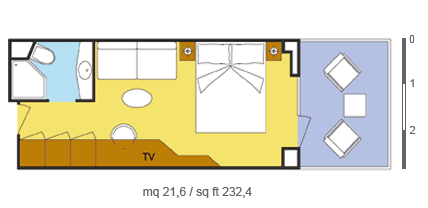 costaatlantica of Costa-Cruises - cabin plan 10 - 4