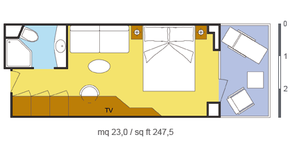 costaatlantica of Costa-Cruises - cabin plan 11 - 4