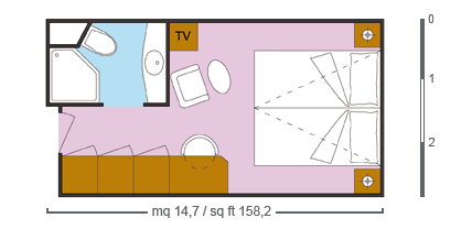 costaatlantica of Costa-Cruises - cabin plan 1 - 4