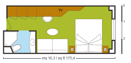 costaatlantica of Costa-Cruises - cabin plan 4 - 4