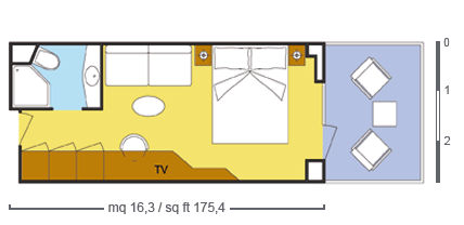 costaatlantica of Costa-Cruises - cabin plan 9 - 4