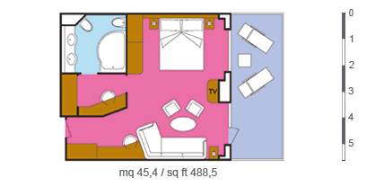 costaatlantica of Costa-Cruises - cabin plan GS - 4