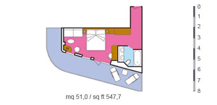 costaatlantica of Costa-Cruises - cabin plan PS - 4