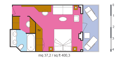 costaatlantica of Costa-Cruises - cabin plan S - 4