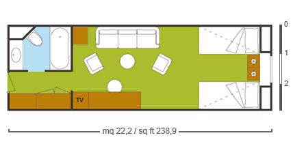 costaeuropa of Costa-Cruises - cabin plan 11 - 4