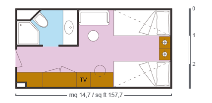 costaeuropa of Costa-Cruises - cabin plan 1 - 4