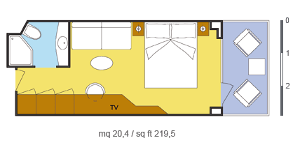 costafortuna of Costa-Cruises - cabin plan 10 - 4