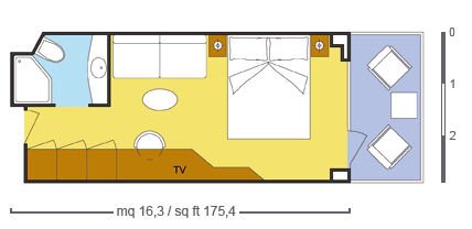 costafortuna of Costa-Cruises - cabin plan 8 - 4