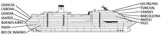 Costa Cruises -Costa Fortuna deck plan