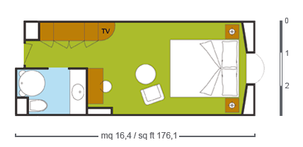 costaromantica of Costa-Cruises - cabin plan 6 - 4