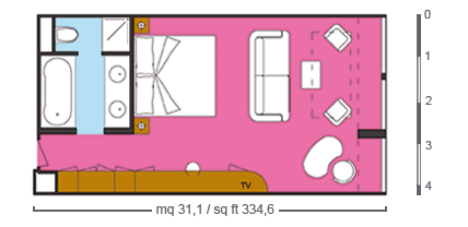 costaromantica of Costa-Cruises - cabin plan MS - 4