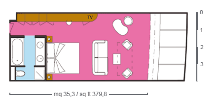 costaromantica of Costa-Cruises - cabin plan S - 4