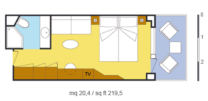 costaserena of Costa-Cruises - cabin plan 10 - 4