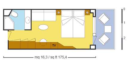 costaserena of Costa-Cruises - cabin plan 8 - 4