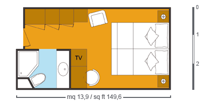 costaserena of Costa-Cruises - cabin plan SI - 4