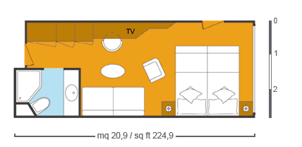 costaserena of Costa-Cruises - cabin plan SO - 4