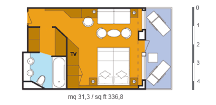 costaserena of Costa-Cruises - cabin plan SU - 4