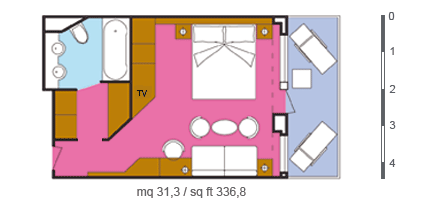 costaserena of Costa-Cruises - cabin plan S - 4
