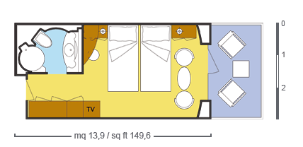 costavictoria of Costa-Cruises - cabin plan 10 - 4