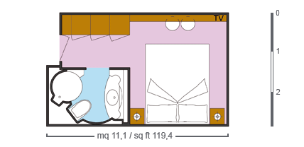 costavictoria of Costa-Cruises - cabin plan 1 - 4