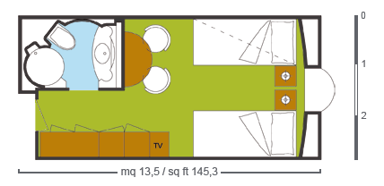 costavictoria of Costa-Cruises - cabin plan 7 - 4