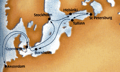 Baltic Highlights cruise map-european cruise vacation- Costa Cruises