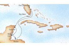 Caribbean Colours cruise map-caribbean cruise vacation- Costa Cruises