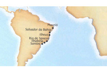 Christmas Brazilian Holiday cruise map-european cruise vacation- Costa Cruises