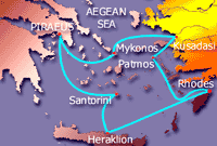 Golden Classic cruise map-mediterranean cruise vacation- Golden Star Cruises