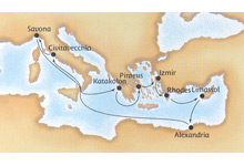 Mediterranean Highlights II cruise map-summer cruise specials- Costa Cruises