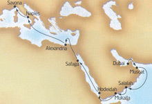 Positioning cruise map-mediterranean cruise vacation- Costa Cruises