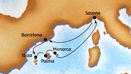 Spring Break i cruise map-mediterranean cruise vacation- Costa Cruises