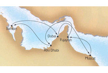 The Jewels of the Emirates NewYear cruise map-caribbean cruise vacation- Costa Cruises