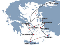 Three Continents cruise map-cruise deals- Louis Cruises