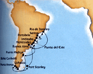 Tierra del Fuego cruise map-caribbean cruise vacation- Costa Cruises