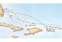 Virgin Islands New Year cruise map-caribbean cruise vacation- Costa Cruises